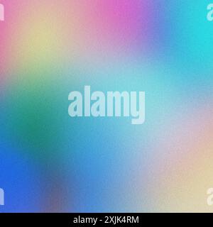 Sfondo sfumato astratto con effetto grana e colori pastello, tra cui rosa, blu, giallo e verde Foto Stock