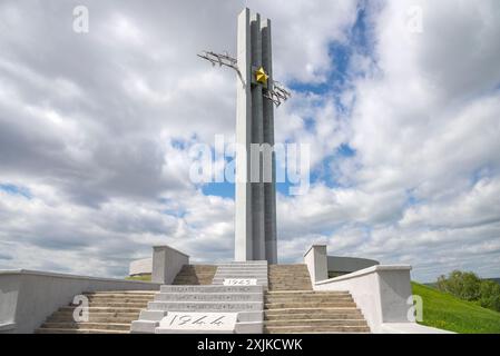 SARATOV, RUSSIA - 3 MAGGIO 2024: Complesso commemorativo "Cranes" su Sokolova Gora. Saratov, Russia Foto Stock