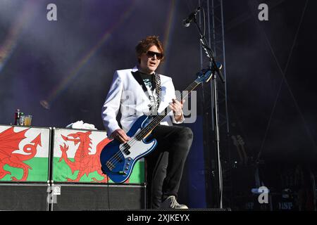 REGNO UNITO. 18 luglio 2024. LONDRA, INGHILTERRA - 18 LUGLIO: Nicky Wire di "Manic Street Preachers" si esibisce all'Alexandra Palace Park il 18 luglio 2024 a Londra, Inghilterra. CAP/Mar © Mar/Capital Pictures credito: Capital Pictures/Alamy Live News Foto Stock