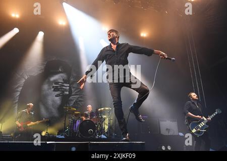 REGNO UNITO. 18 luglio 2024. LONDRA, INGHILTERRA - 18 LUGLIO: Brett Anderson di "Suede" si esibisce all'Alexandra Palace Park il 18 luglio 2024 a Londra, Inghilterra. CAP/Mar © Mar/Capital Pictures credito: Capital Pictures/Alamy Live News Foto Stock