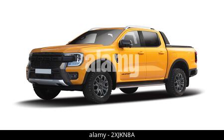 Pick-up Ford Ranger Wildtruk isolato su sfondo bianco Foto Stock