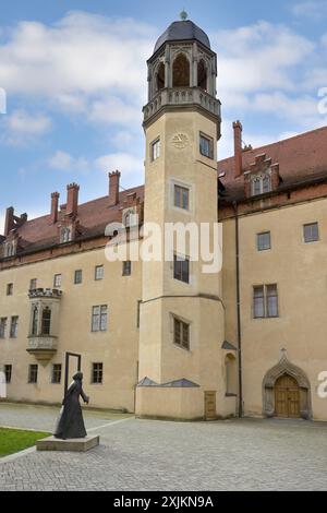 Casa di Martin Lutero, cortile interno, città di Lutero Wittenberg, Sassonia Anhalt, Germania Foto Stock