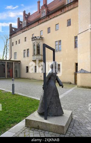 Casa di Martin Lutero, cortile interno, città di Lutero Wittenberg, Sassonia Anhalt, Germania Foto Stock