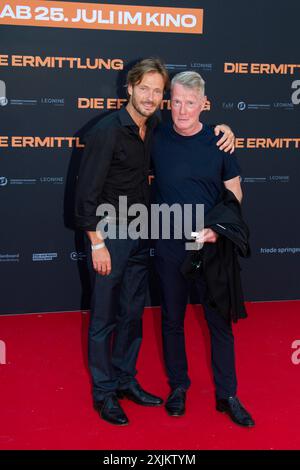 Andreas Pietschmann, Thorsten Ranft, DIE ERMITTLUNG, Photo Call al Red carpet per la prima di Berlino allo ZOO Palast, Berlino, 16 luglio 2024 Foto Stock