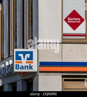 Logo aziendale, Berliner Volksbank, Berlino, Germania Foto Stock