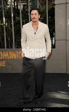 Tom Sandoval alla prima di Los Angeles di "Jurassic World Dominion" tenutasi al TCL Chinese Theater di Hollywood, USA, il 6 giugno 2022 Foto Stock