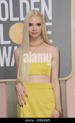 Anya Taylor-Joy al 80° Golden Globe Awards annuale tenutosi al Beverly Hilton Hotel di Beverly Hills, USA il 10 gennaio 2023 Foto Stock