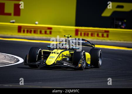 10 BORTOLETO Gabriel (bra), Invicta Racing, Dallara F2 2024, azione durante il 9° round del campionato FIA di Formula 2 2024 dal 19 al 21 luglio 2024 sull'Hungaroring, a Mogyorod, Ungheria - Photo Xavi Bonilla / DPPI Foto Stock