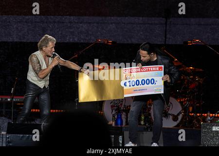 18.07.2024 spielte Peter Maffay im Rahmen Seiner Farewell-Tour ein Konzert im Deutsche Bank Park a Francoforte sul meno. MIT dabei waren Gäste wie Anastacia, Johannes Oerding und Bülent Ceylan. *** Il 18 07 2024, Peter Maffay ha tenuto un concerto al Deutsche Bank Park di Francoforte sul meno come parte del suo Farewell Tour. Gli ospiti includevano Anastacia, Johannes Oerding e Bülent Ceylan KONZPETERMAFFAY Foto Stock