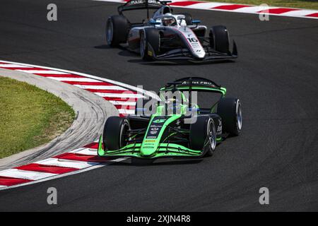 05 MALONY Zane (bar), Rodin Motorsport, Dallara F2 2024, azione durante la 9a prova del Campionato FIA di Formula 2 2024 dal 19 al 21 luglio 2024 sull'Hungaroring, a Mogyorod, Ungheria Foto Stock