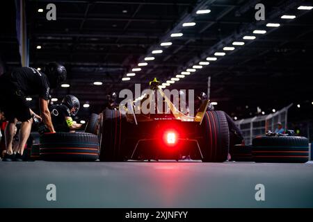 02 VANDOORNE Stoffel (bel), DS Penske, DS e-Tense FE23, durante l'Hankook London ePrix 2024, decimo incontro del Campionato Mondiale ABB FIA Formula e 2023-24, sull'Excel London dal 18 al 21 giugno 2024 a Londra, Regno Unito Foto Stock