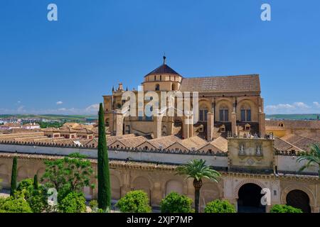 Una vista della grande Moschea di Cordova da parte del campanile Foto Stock