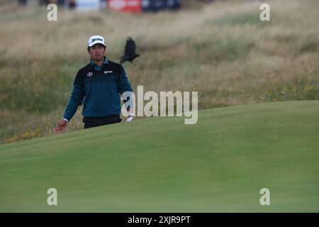 Il giapponese Hideki Matsuyama durante il secondo giorno dei British Open Golf Championships 2024 al Royal Troon Golf Club di Troon, in Scozia, il 19 luglio 2024. Crediti: Koji Aoki/AFLO SPORT/Alamy Live News Foto Stock