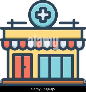 Icona per clinica, ospedale Illustrazione Vettoriale
