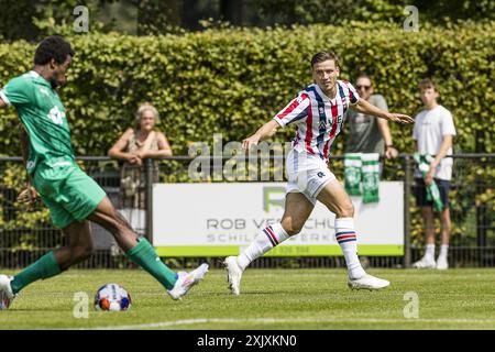 LOON OP ZAND - 20-07-2024. Sportpark De Klokkenberg. Eredivisie voetbal. Stagione 2024-2025. Pre-stagione, Willem II - Lommel SK (amichevole). Il giocatore di Willem II Runar Thor Sigurgeirsson Foto Stock