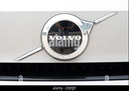 Logo della casa automobilistica svedese Volvo Foto Stock