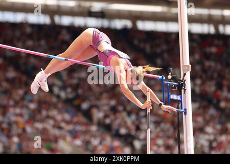 Londra, Regno Unito. 20 luglio 2024. Alysha NEWMAN (Canada) nell'evento Pole Vault Women durante il Wanda Diamond League London Athletics Meeting sabato 20 luglio 2024 al London Stadium di Londra, Inghilterra. (Claire Jeffrey/SPP) credito: SPP Sport Press Photo. /Alamy Live News Foto Stock