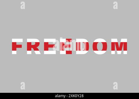 Libertà parola con Inghilterra forma di cuore Illustrazione Vettoriale