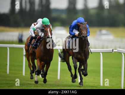 Newbury, Regno Unito. 23 maggio 2024. Dubai Melody, guidata da Rossa Ryan, vince la Darley EBF Fillies' Novice Stakes 4,45 al Newbury Racecourse, Regno Unito. Crediti: Paul Blake/Alamy Live News. Foto Stock