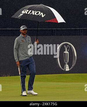 Troon, Scozia, Regno Unito. 20 luglio 2024. John Carlin sul 18° green il 3° giorno al 152° Open, 20/07/24. Crediti: CDG/Alamy Live News Foto Stock