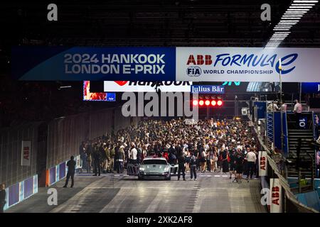 Londra, Royaume University. 20 luglio 2024. Grid durante l'ePrix di Londra 2024 di Hankook, decimo incontro del Campionato Mondiale ABB FIA Formula e 2023-24, sull'Excel London dal 18 al 21 giugno 2024 a Londra, Regno Unito - foto Javier Jimenez/DPPI Credit: DPPI Media/Alamy Live News Foto Stock