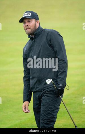 Troon, Scozia, Regno Unito. 20 luglio 2024. Il terzo round del 152° Campionato Open si tiene presso il campo da golf Royal Troon. Fig.; Daniel Brown. Iain Masterton/Alamy Live News Foto Stock