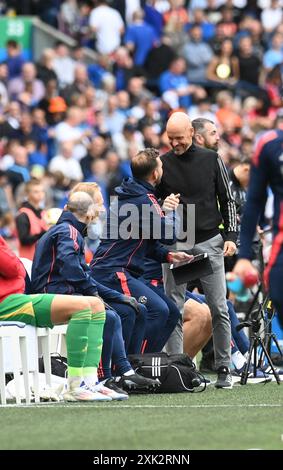 Murrayfield Stadium Edinburgh.Scotland.UK.20 luglio 24 partite amichevoli dei Rangers contro il Manchester Utd Manager del Manchester Utd Erik Ten Hag Credit: eric mccowat/Alamy Live News Foto Stock