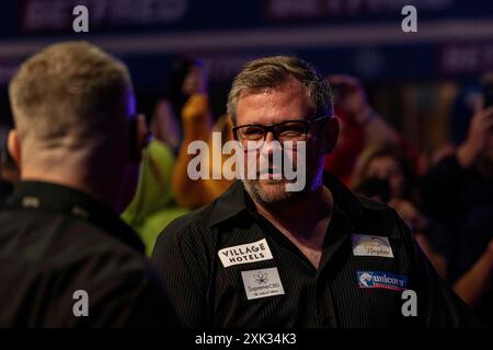 Winter Gardens, Blackpool, Regno Unito. 20 luglio 2024. 2024 Betfred World Matchplay Darts semifinali; James Wade Credit: Action Plus Sports/Alamy Live News Foto Stock