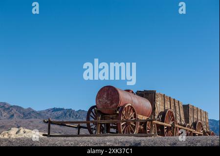 Il borace Harmony sono antichi resti di antichi sforzi minerari nella Death Valley, California. Foto Stock