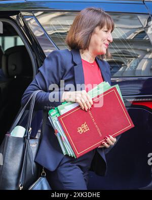 Londra, 19 luglio 2024. La Cancelliera dello Scacchiere, Rachel Reeves, arriva a Downing prima della visita di Volodymyr Zelenskyy, presidente dell'Ucraina Foto Stock