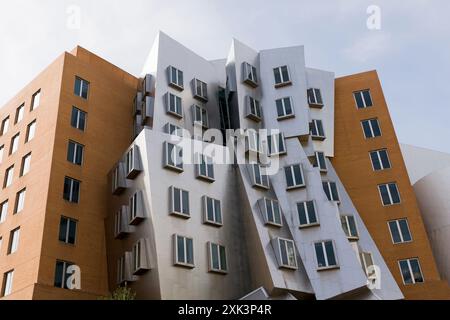 Cambridge, Massachusetts, USA - 19 agosto 2012: Stato Center nel campus del Massachusetts Institute of Technology MIT. Progettato da Frank Gehry. Foto Stock