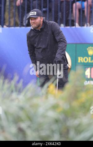 Troon, Scozia, Regno Unito. 20 luglio 2024. L'inglese Daniel Brown durante il terzo giorno dei British Open Golf Championships 2024 al Royal Troon Golf Club di Troon, in Scozia, il 20 luglio 2024. Crediti: Koji Aoki/AFLO SPORT/Alamy Live News crediti: Aflo Co. Ltd./Alamy Live News Foto Stock