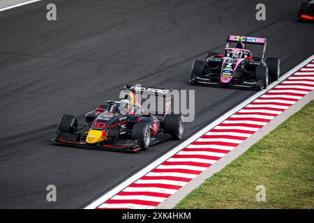 10 GOETHE Oliver (Ger), Campos Racing, Dallara F3 2019, azione durante l'8° round del campionato FIA di Formula 3 2024 dal 19 al 21 luglio 2024 sull'Hungaroring, a Mogyorod, Ungheria - Photo Xavi Bonilla / DPPI Foto Stock