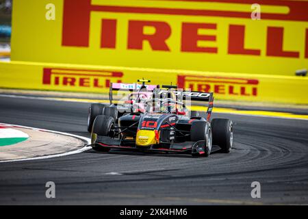 10 GOETHE Oliver (Ger), Campos Racing, Dallara F3 2019, azione durante l'8° round del campionato FIA di Formula 3 2024 dal 19 al 21 luglio 2024 sull'Hungaroring, a Mogyorod, Ungheria - Photo Xavi Bonilla / DPPI Foto Stock