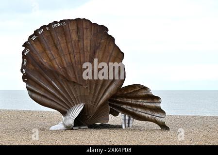 Intorno al Regno Unito - "lo Scallop", monumento a Benjamin Britten, di Maggi Hambling Foto Stock