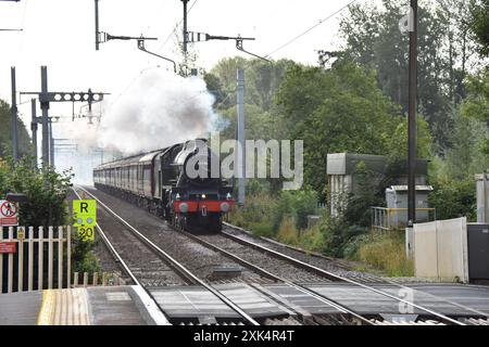 LMS Jubilee Class No. 45596 "Bahamas" a Midgham Foto Stock