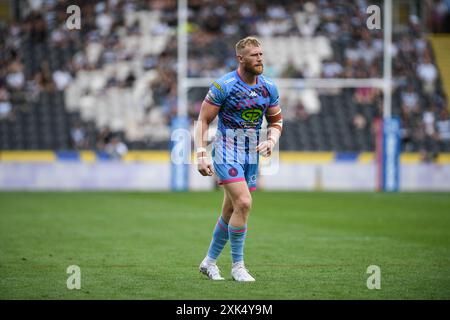 Hull, Inghilterra - 20 luglio 2024 - Luke Thompson dei Wigan Warriors. Rugby League Betfred Super League , Hull FC vs Wigan Warriors al MKM Stadium, Hull, UK Dean Williams Foto Stock