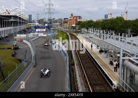 09 EVANS Mitch (nzl), Jaguar TCS Racing, Jaguar i-Type 6, azione durante l'ePrix di Hankook Londra 2024, decimo incontro del Campionato Mondiale ABB FIA Formula e 2023-24, sull'Excel London dal 18 al 21 giugno 2024 a Londra, Regno Unito - foto Javier Jimenez / DPPI Foto Stock