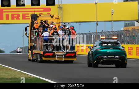 Budapest, Ungarn. 21 luglio 2024. 21.07.2024, Hungaroring, Budapest, FORMULA 1 GRAN PREMIO D'UNGHERIA 2024, sfilata dei piloti foto crediti: dpa/Alamy Live News Foto Stock