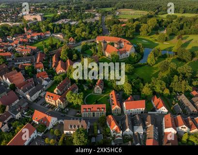 Veduta aerea della città di Steinfurt, nella Renania settentrionale-Vestfalia, Germania Foto Stock