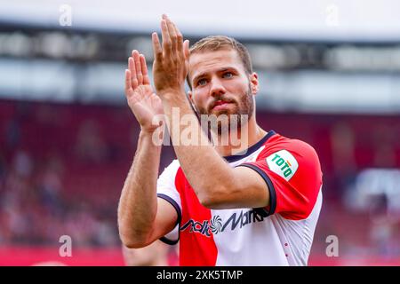 Rotterdam, Paesi Bassi. 21 luglio 2024. ROTTERDAM, 21-07-2024, De Kuip . Eredivisie, calcio olandese, stagione 2024-2025. Aprire dag Feyenoord . Giocatore del Feyenoord Bart Nieuwkoop credito: Pro Shots/Alamy Live News Foto Stock