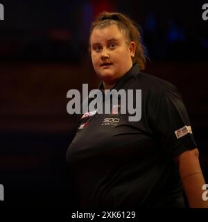 Winter Gardens, Blackpool, Regno Unito. 21 luglio 2024. 2024 Freccette Betfred Womens World Matchplay; credito Beau Greaves: Action Plus Sports/Alamy Live News Foto Stock