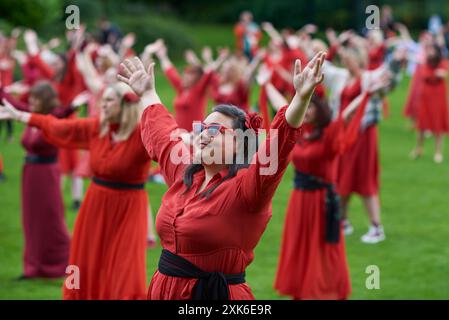 Preston, Lancashire, Regno Unito. 21 luglio 2024. Il Must Wuthering Heights Day Ever - Kate Bush Appreciation Day si tiene al Miller Park, Preston, Lancashire, Regno Unito. Crediti: Garry Cook/Alamy Live News Foto Stock