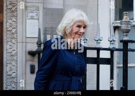 [MccLi0007487] la Regina Camilla lascia la London Clinic questo pomeriggio. Immagine scattata il 26 gennaio 2024. © Belinda Jiao jiao.bilin@gmail.com 075989312 Foto Stock