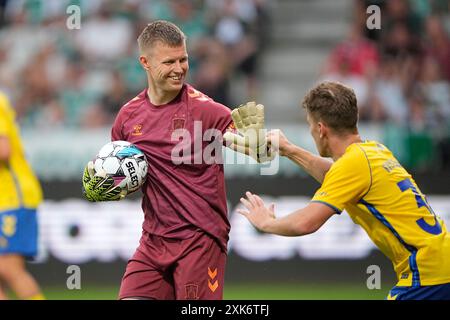 Viborg, Danimarca. 21 luglio 2024. Superliga match tra Viborg FF e Broendby IF all'Energi Viborg Arena domenica 21 luglio 2024. (Foto: Bo Amstrup/Scanpix 2024) credito: Ritzau/Alamy Live News Foto Stock