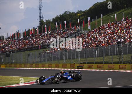 02 SARGEANT Logan (usa), Williams Racing FW46, azione durante il Gran Premio d'Ungheria di Formula 1 2024, 13° round del Campionato del mondo di Formula 1 2024 dal 19 al 21 luglio 2024 sull'Hungaroring, a Mogyorod, Ungheria Foto Stock
