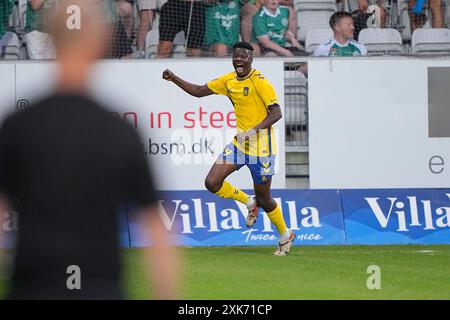 Viborg, Danimarca. 21 luglio 2024. Superliga match tra Viborg FF e Broendby IF all'Energi Viborg Arena domenica 21 luglio 2024. (Foto: Bo Amstrup/Scanpix 2024) credito: Ritzau/Alamy Live News Foto Stock