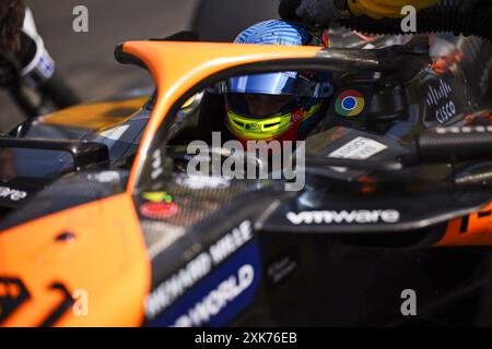 PIASTRI Oscar (aus), McLaren F1 Team MCL38, ritratto durante il Gran Premio d'Ungheria di Formula 1 2024, 13° round del Campionato del mondo di Formula 1 2024 dal 19 al 21 luglio 2024 sull'Hungaroring, a Mogyorod, Ungheria Foto Stock