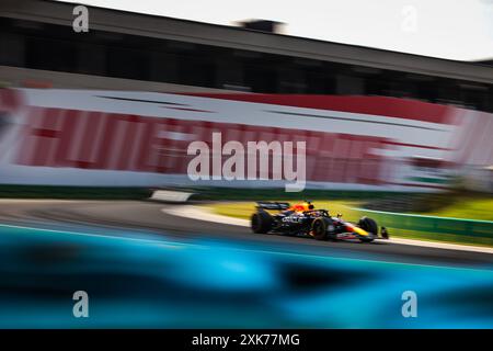 01 VERSTAPPEN Max (nld), Red Bull Racing RB20, azione durante il Gran Premio d'Ungheria di Formula 1 2024, 13° round del Campionato del mondo di Formula 1 2024 dal 19 al 21 luglio 2024 sull'Hungaroring, a Mogyorod, Ungheria Foto Stock