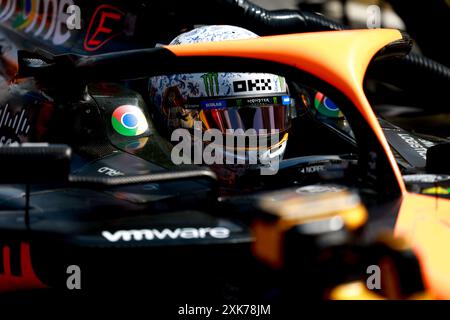 PIASTRI Oscar (aus), McLaren F1 Team MCL38, ritratto durante il Gran Premio d'Ungheria di Formula 1 2024, 13° round del Campionato del mondo di Formula 1 2024 dal 19 al 21 luglio 2024 sull'Hungaroring, a Mogyorod, Ungheria Foto Stock